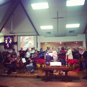 Advent music rehearsal at fpcBrandon