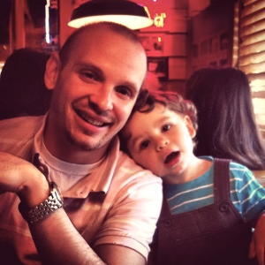 David with his Daddy, Craig. That's a picture of love and complete trust.