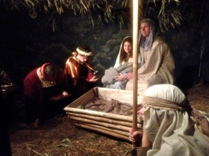 Mary & Joseph in the stable - WFPC "Walk Through Bethlehem"