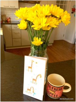 It's the simple things - coffee, flowers, a card...