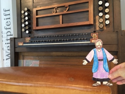 Leipzig - Jesus sits on Bach's organ stool