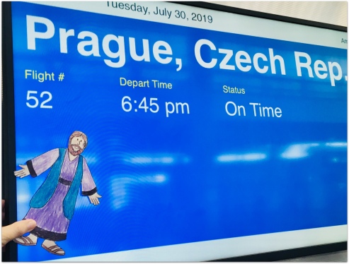 heading to Prague, then Germany, with "Flat Jesus"