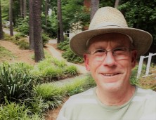 author Derek Maul "gardening" in North Carolina